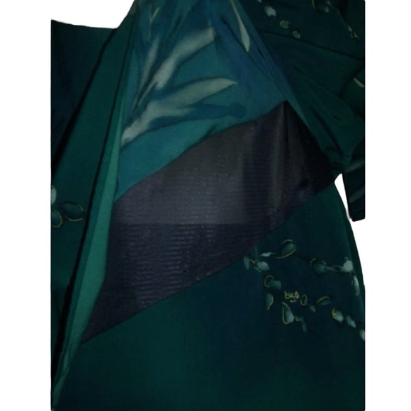 Vintage Momentum Outfit Blouse Skirt Flower Floral Cottagecore Green Spring Sz M - Picture 8 of 14